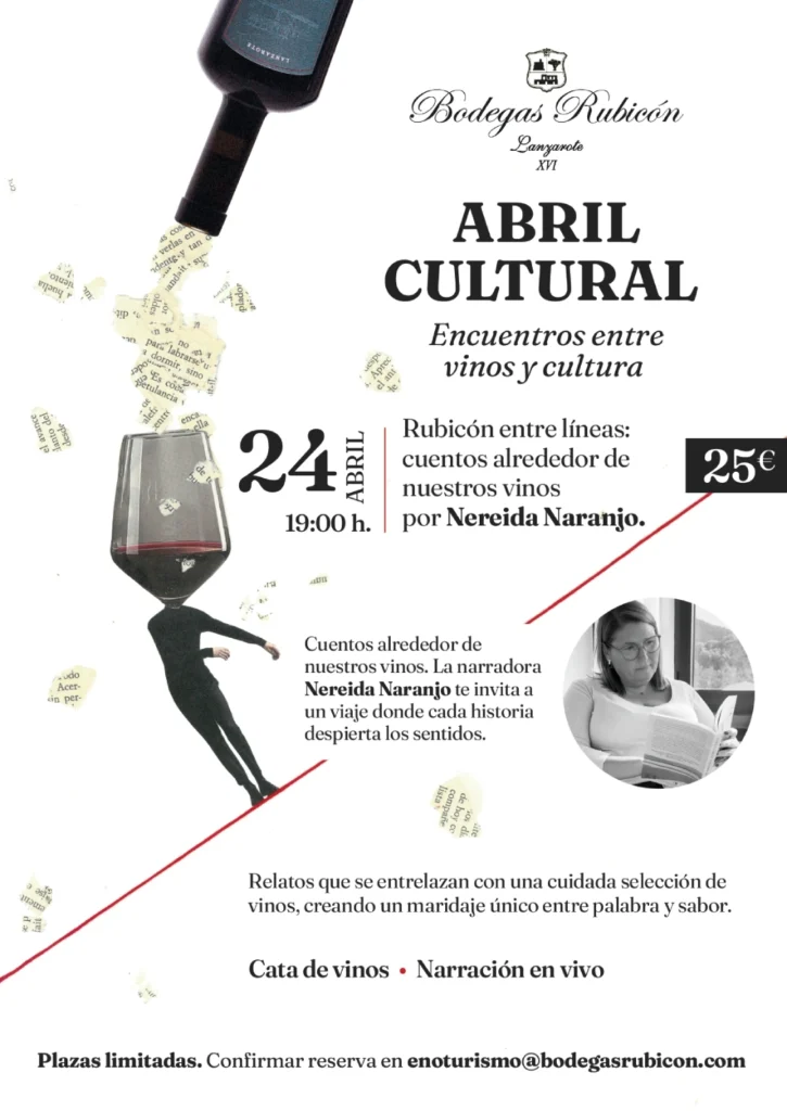 Abril Cultural Encuentros entre Vinos y Cultura - 24 Abril