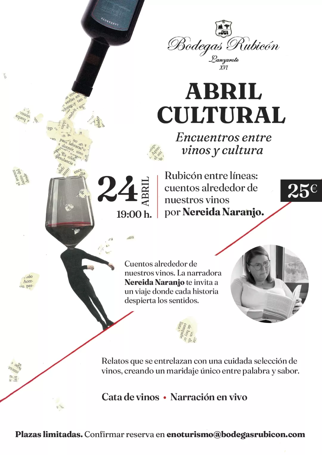 Abril Cultural Encuentros entre Vinos y Cultura - 24 Abril